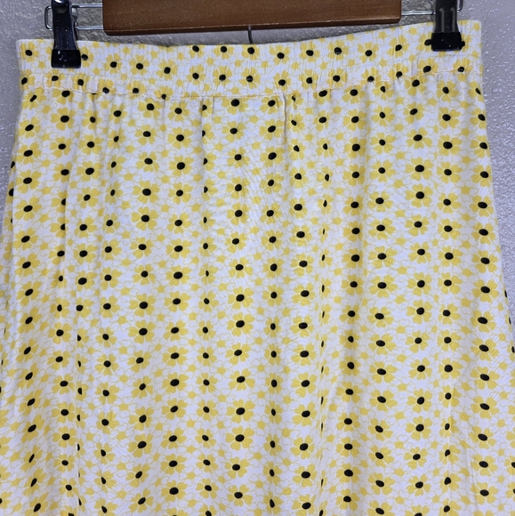 Ganni Daisy Yellow A-Line Ruffled Skirt (36) - Picture 10 of 14